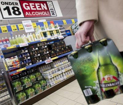 Bier apart verkocht in supermarkt